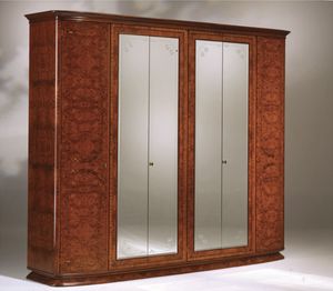 Flory armario, Ash olived armario con 6 puertas y espejos