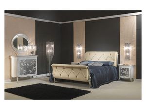 Art 610 Bed, Cama decorado de forma lujosa, en cuero, para los dormitorios clsicos