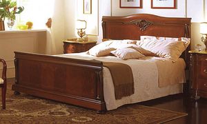 Canova cama, Cama en madera de nogal, con incrustaciones en el estilo clsico de lujo