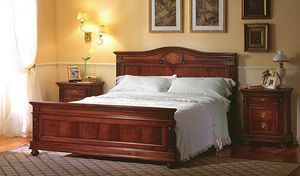 Voltaire cama, Cama de madera slida con las tallas preciosas