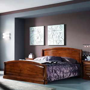 Home set Home NOTGIO181, Cama doble de madera, estilo tradicional.