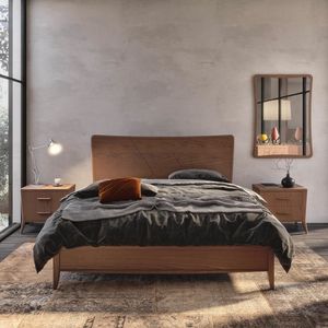 Nova NOVA1312T, Cama moderna de madera con cabecero grabado