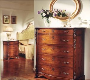 3080 CHEST OF DRAWERS, Pecho estilo clsico de los cajones para los dormitorios, con 5 cajones