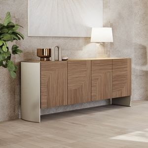 AXTRA AXTRACR4P / aparador, Aparador de 4 puertas, en madera natural, con laterales lacados