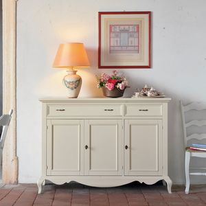 Casa Shabby Chic SHABBY1505, Aparador de 3 puertas estilo Shabby chic