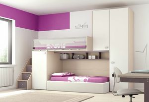 Cama del desvn KS 113, Dormitorio con cama tipo loft, ideal para optimizar el espacio