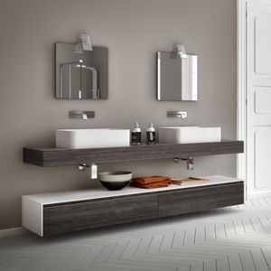 Change comp. 27, Muebles de bao con lavabo doble, para pizzeras