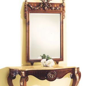 2935 espejo, Espejo con marco de madera tallada