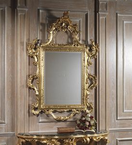Art. 660 espejo, Majestuoso espejo tallado, acabado dorado