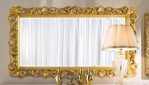 Chippendale espejo rectangular dorado, Espejo dorado, estilo clsico