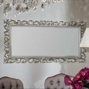 Luxury PASP6330, Espejo completamente tallado en pan de plata.