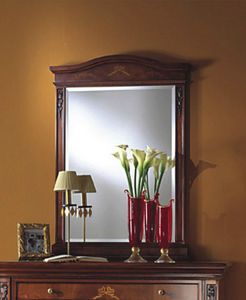Voltaire espejo, Espejo de estilo en madera con cristal biselado
