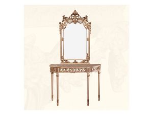 Wall Mirror art. 117/a, Espejo de estilo clsico con acabados en oro y marfil