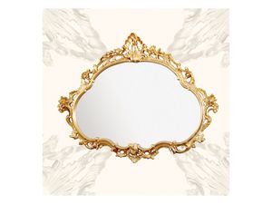 Wall Mirror art. 120, Espejo con marco de madera, de estilo barroco tardo