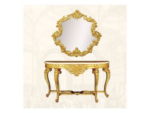 Wall Mirror art. 151, Espejo con marco decorado, forma sinuosa