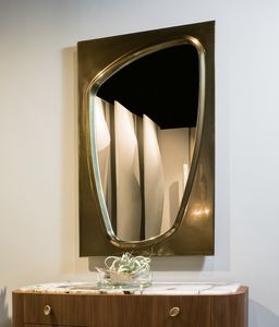 LAPETO espejo GEA Collection, Espejo con marco bronceado.
