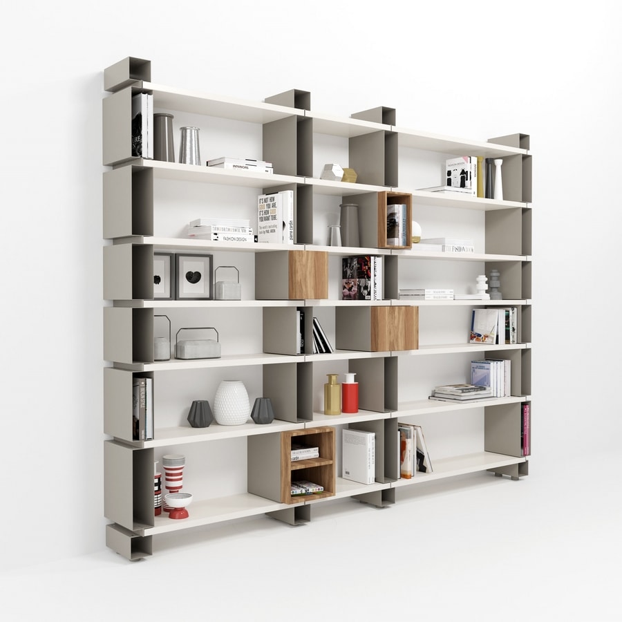 Librería de pared modular