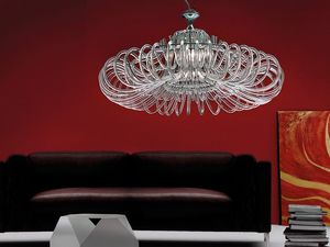 Essenzia chandelier, Lmpara con difusores de cristal, para los clsicos salones