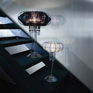 Full Moon table lamp, Lmpara con estructura de metal, varios acabados