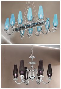 Karma chandelier, Lmpara con metal cromado y el marco de latn