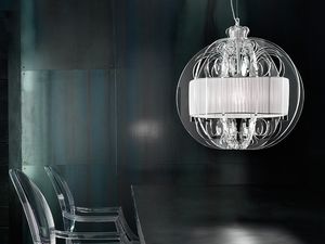 Sphera chandelier, Lmpara de suspensin moderno con elementos de plexigls