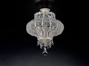 Art. 1429/PL4, Suntuosa lmpara de suspensin con cristales tallados.