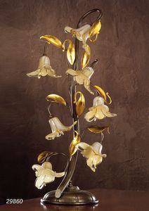 Art. 29860 Jolie, Lmpara de mesa con flores de cristal decorativas