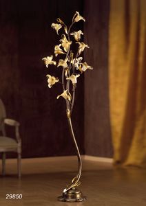 Art. 29820 Jolie, Lmpara de pie con decoraciones florales de vidrio