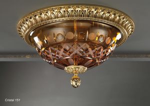 Art. CRISTAL 151, Luz de techo con cristal de mbar