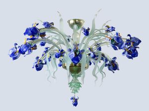 IRIS PL, Plafn Floral en cristal soplado de Murano