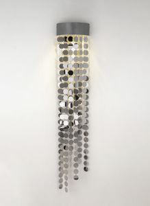 Lámpara de pared en metal y licra de diseño italiano moderno