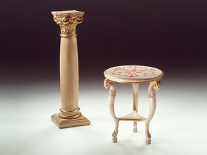 Art. 1460 Rams, Pequea mesa redonda de madera, clsico, para sala de estar