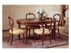 Art. 281 oval table '800 Francese, Mesa ovalada, estilo clsico de lujo, en madera Decorado