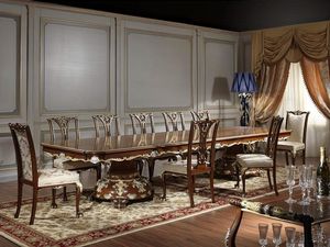 Art. 951/3 mesa Luigi XV, Majestic mesa de comedor, estilo Luis XV