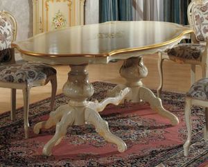 Brianza mesa en forma, Mesa clsica, con pintura decorativa