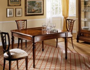 D'Este mesa, Mesa extensible de estilo clsico, tallas hechas a mano