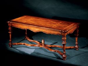 Elena coffee table 762, Pequea mesa con incrustaciones hechas a mano