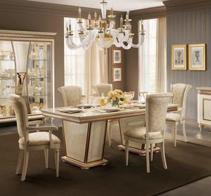Fantasia mesa rectangular, Elegante mesa de comedor, extensible