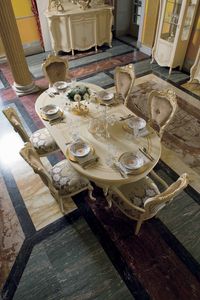 Opera mesa ovalada, Mesa de comedor ovalada, estilo clsico