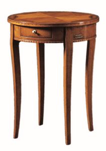 Tiziano FA.0139, Pequea mesa redonda con un cajn, hecho a mano