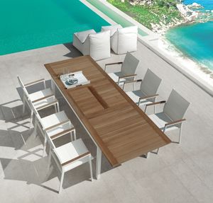 Timber TIMT156-TIMT200, Mesa de comedor extensible, para el aire libre