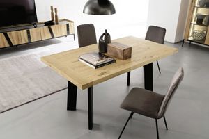 Street Ferro, Mesa de madera y hierro, con un diseo contemporneo