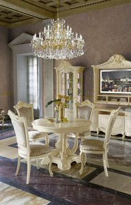 Madame Royale mesa redonda, Mesa de estilo clsico con tapa extensible