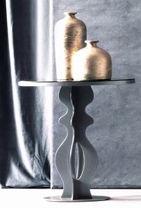 Jasper Art. 163, Mesita de hierro con tapa espejada ahumada