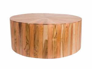 Remix 0499, Mesa redonda realizada en varios tipos de madera.