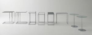 Small tables metal-glass, Mesa de caf, en acero y vidrio, para el rea de conversacin