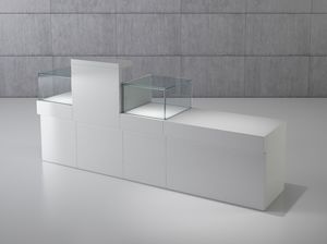 Quadratum Frame COM/QF4, Mostrador de tienda con vitrinas