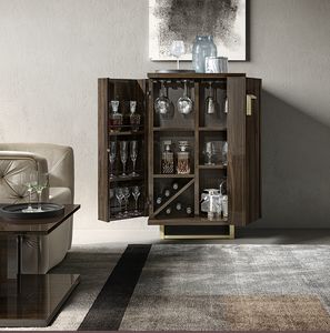 Volare mueble bar, Mueble bar equipado