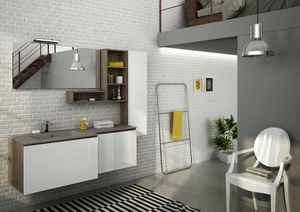 FREEDOM 17, Mueble bajo lavabo HPL con espejo