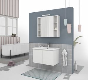 SOFT 02, Mueble bajo lavabo suspendido con puertas